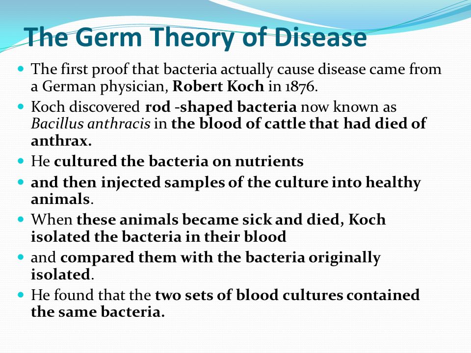 Germ theory of disease